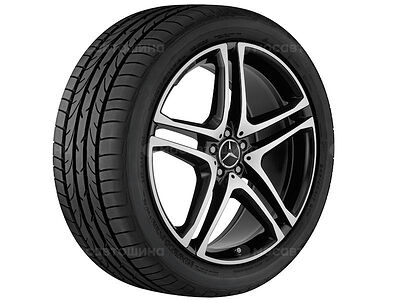 Mercedes AMG 5 двойных спиц 10x22 5x112 ET 56.5 Dia 66.6 Black Polished