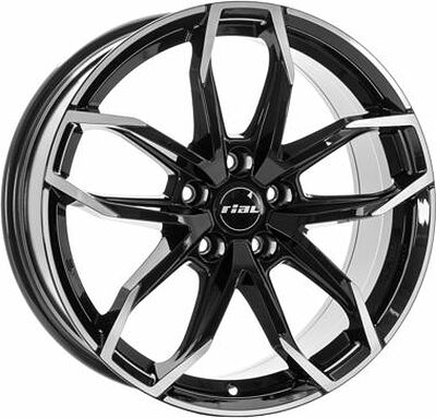 Rial Lucca 8x20 5x112 ET 40 Dia 70.1 Diamant black front polished