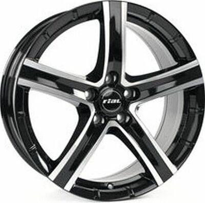 Rial Quinto 7x16 5x100 ET 38 Dia 57 Diamant black front polished