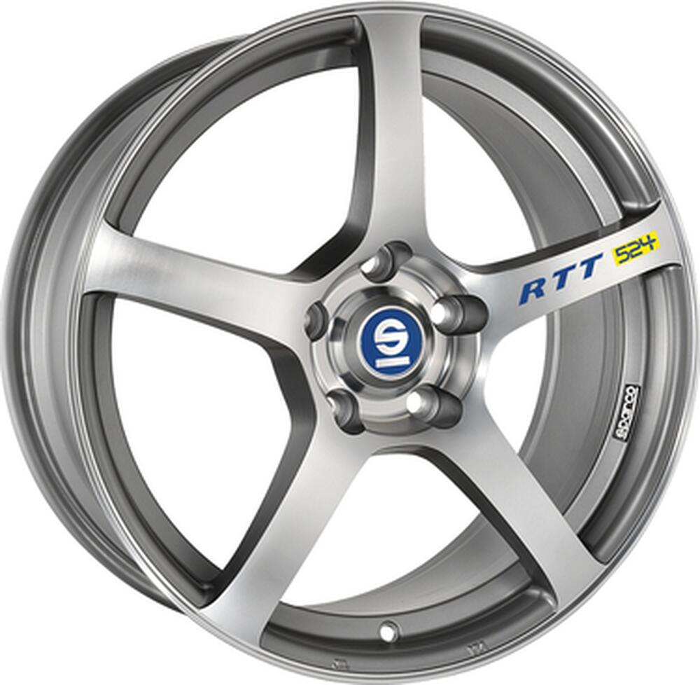 Sparco RTT524 7x16 4x108 ET 25 Dia 75 MATT SILVER TECH D.C.