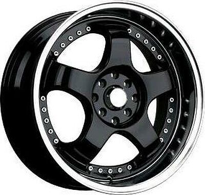 TG Racing LZ 093 7.5x17 5x114.3 ET 38 Dia 73.1 BLK POL/LIP