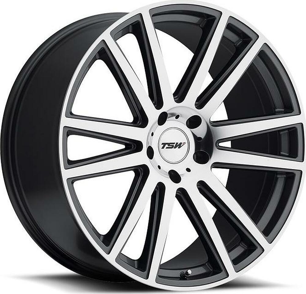 TSW Gatsby 9x22 5x120 ET 35 Dia 76 Gunmetal Mirror Cut Face