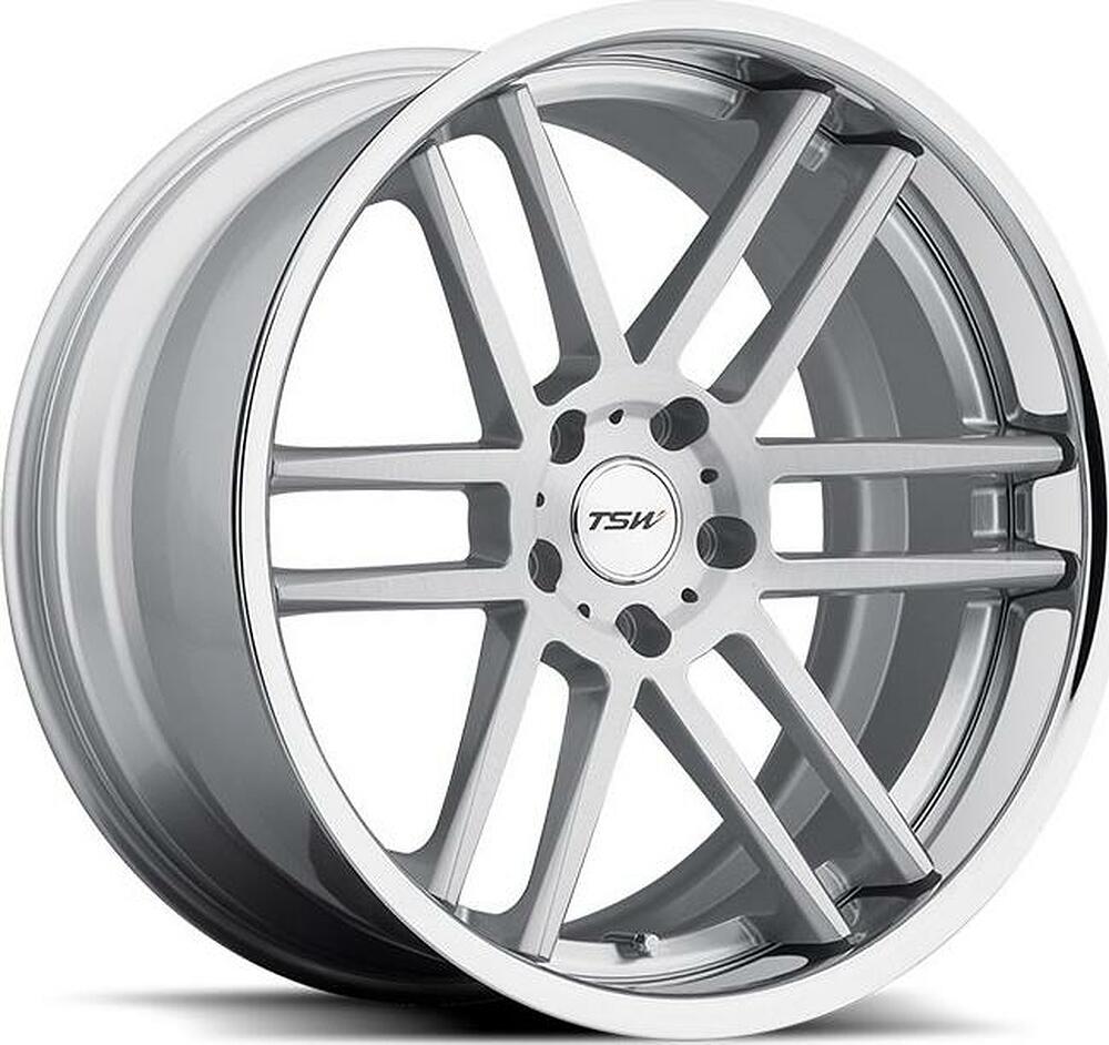 TSW Rouen 8x19 5x114.3 ET 35 Dia 76 Silver Mirror Cut Face