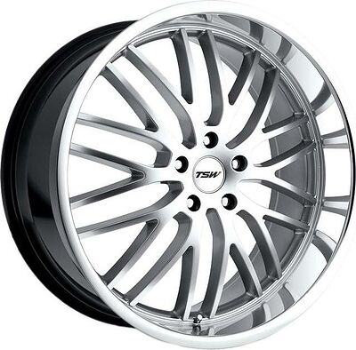 TSW Snetterton 8x19 5x114.3 ET 40 Dia 76 Hyper Silver Mirror Cut Lip