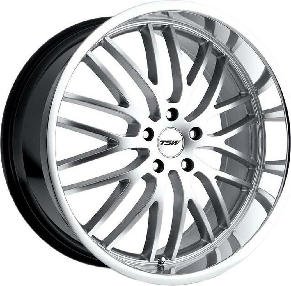 TSW Snetterton 8x17 5x112 ET 45 Dia 72 Hyper Silver Mirror Cut Lip