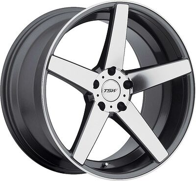 TSW Sochi 8x18 5x120 ET 35 Dia 76 Gunmetal Mirror Cut Face