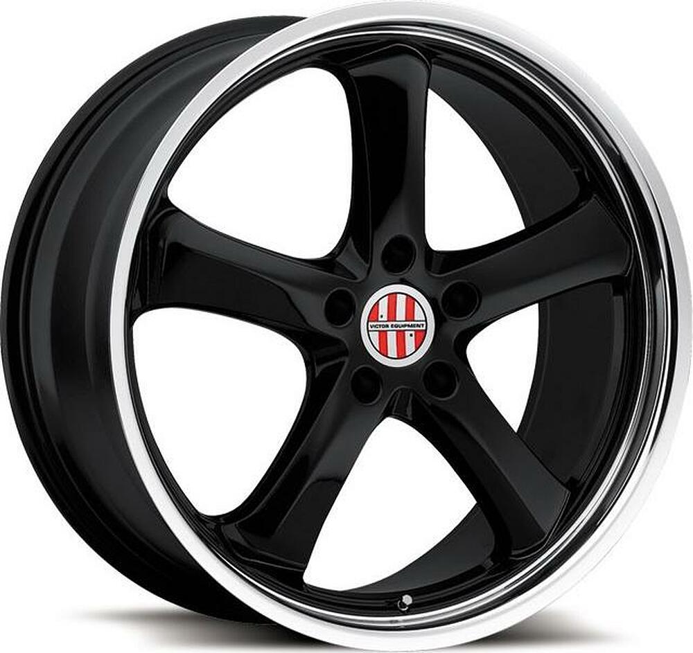Victor Equipment Turismo 8x19 5x130 ET 45 Dia 71 Gloss Black Mirror Cut Lip