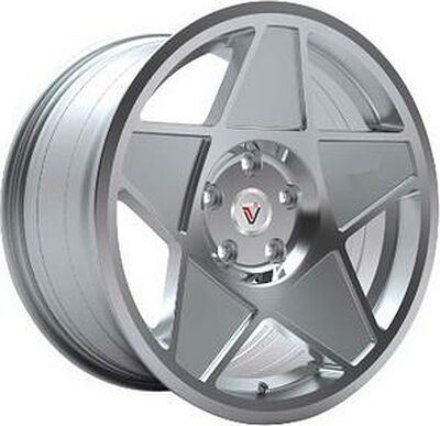 Vissol F-005 9.5x19 5x112 ET 35 Dia 66.6 silver-cut
