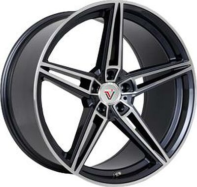 Vissol F-111 10.5x22 5x112 ET 42 Dia 66.6 black-with-machined-face