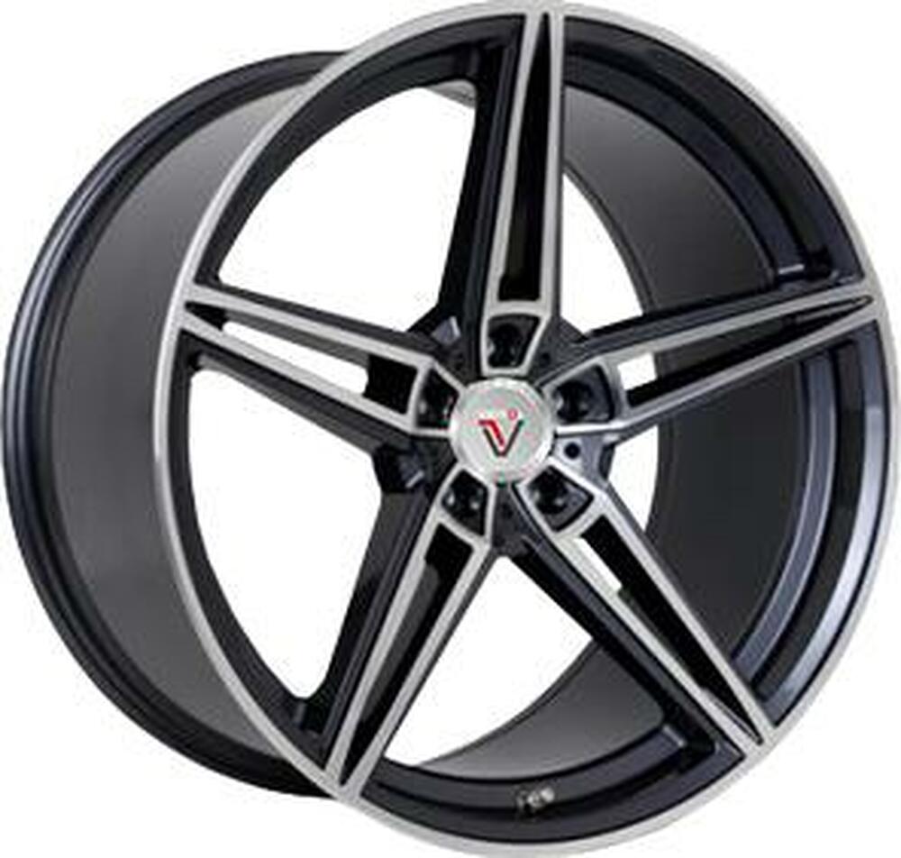 Vissol F-111 10.5x22 5x108 ET 42 Dia 73.1 black-with-machined-face