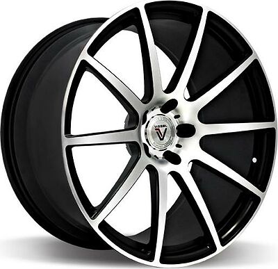 Vissol F-190 10x19 5x112 ET 36 Dia 66.6 black-with-machined-face