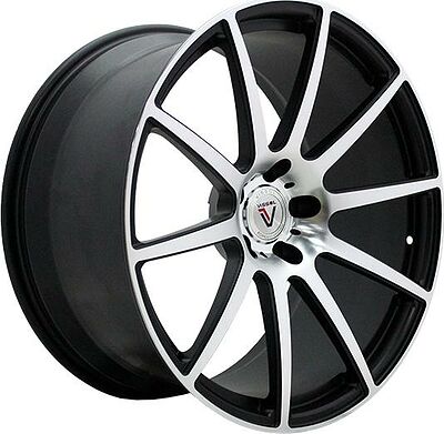 Vissol F-190 10x19 5x112 ET 36 Dia 66.6 black-with-machined-face