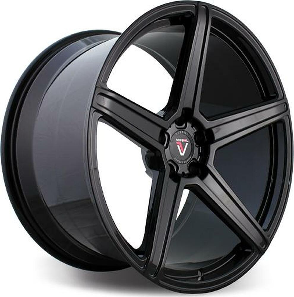 Vissol F-505 10.5x22 5x112 ET 30 Dia 66.6 gloss-black
