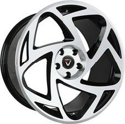 Vissol F-910 8.5x19 5x112 ET 45 Dia 66.6 matte_silver_machine_face