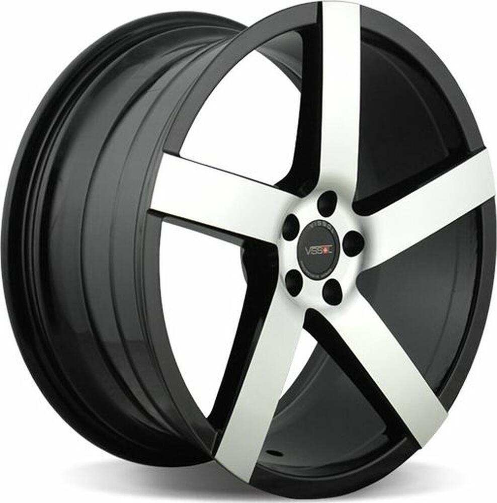 Vissol V-080L 8.5x19 5x114.3 ET 32 Dia 73.1 black-with-machined-face