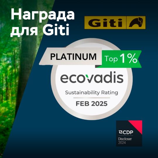 Giti получила рейтинг EcoVadis Platinum и CDP B