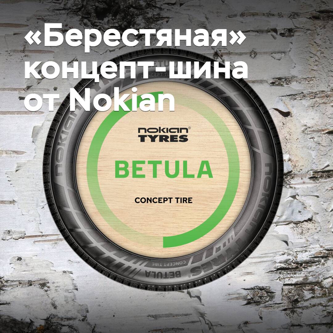 Nokian presentó un concepto de neumático "de corteza de abedul"
