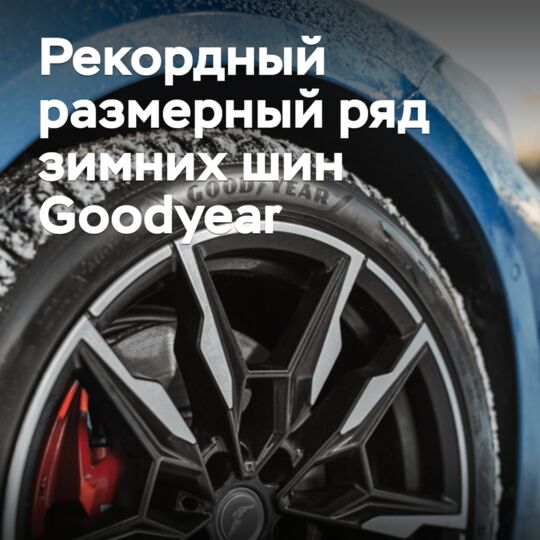 Зимние шины Goodyear выпускаются в рекордном количестве размеров